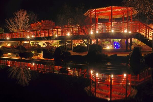 耶馬渓近くにある渓石園
