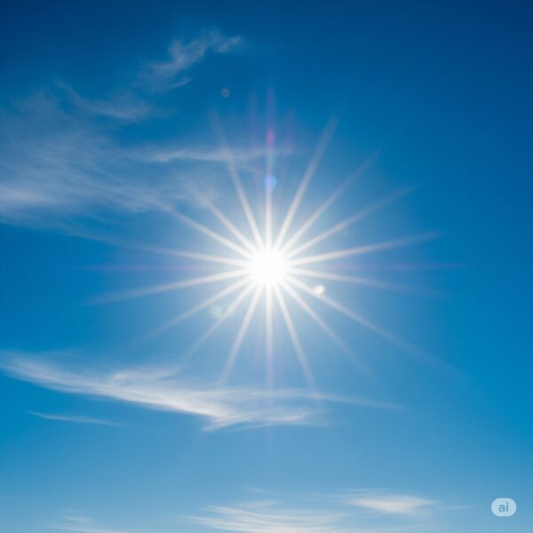 太陽の光と青空